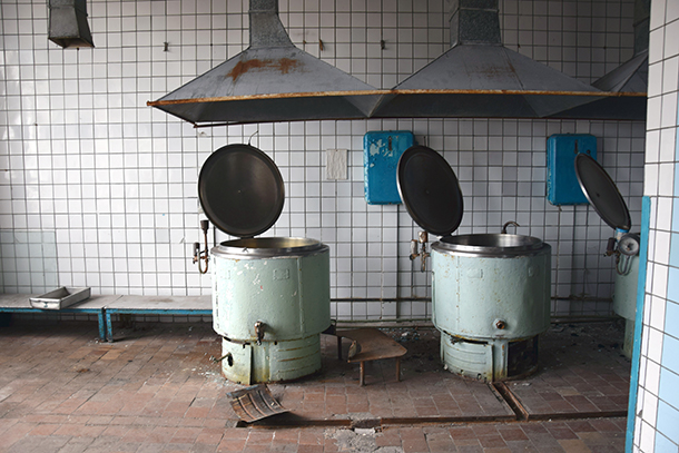 Kitchen of the former coal mine in Pyramiden, Norway, 2018.