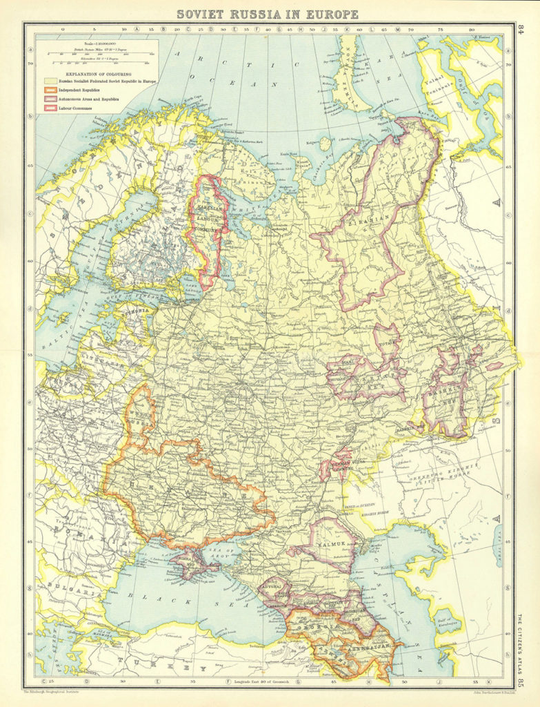 Map "Soviet Russia in Europe", 1921